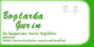 boglarka gurin business card