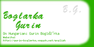 boglarka gurin business card